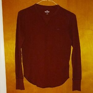 Hollister Burgundy Long Sleeve Top